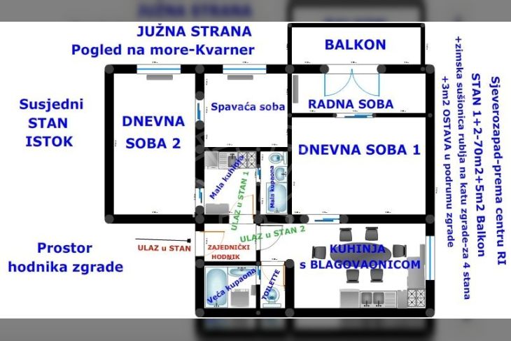 Wohnung im Wohngebäude, Verkauf, Rijeka, Istok Wohnung im Wohngebäude, Verkauf, Rijeka, Istok